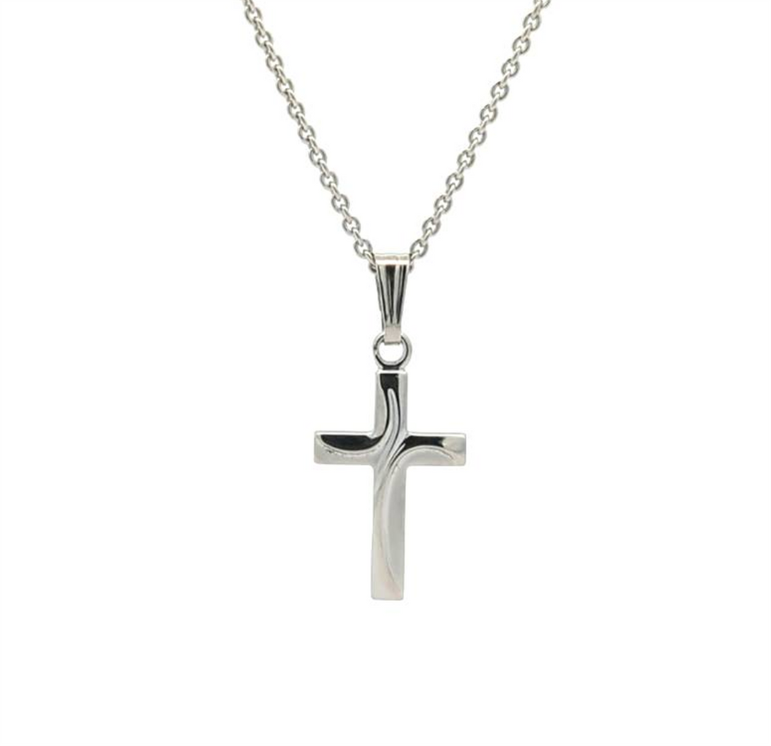 Sterling Silver Children's Cross 15" Necklace