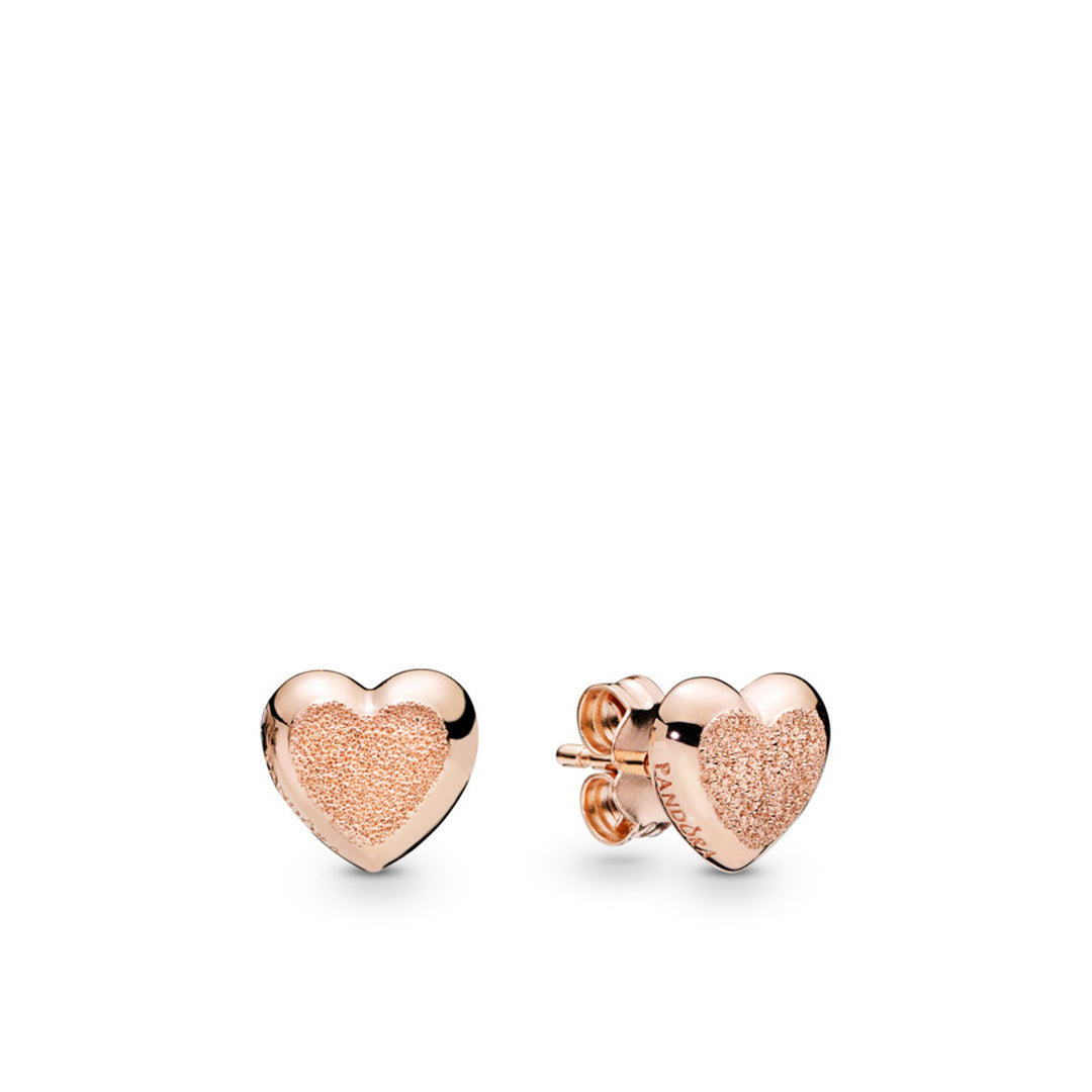 FINAL SALE - Matte Brilliance Heart Stud Earrings