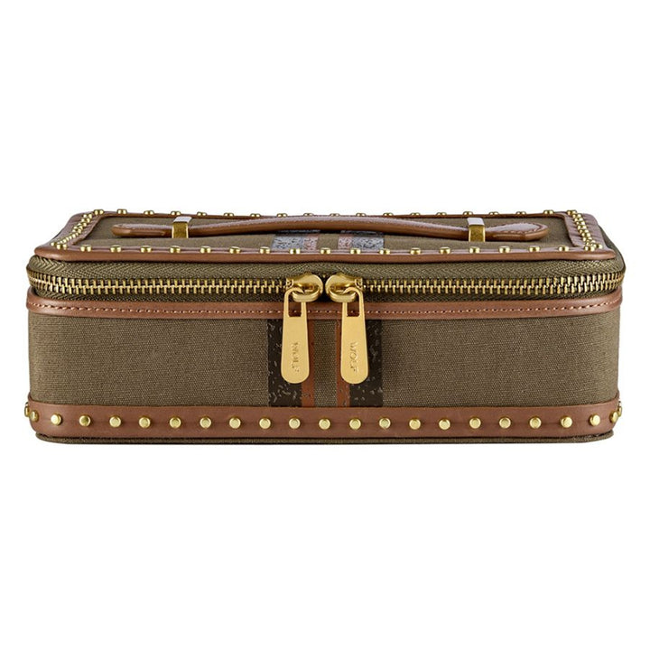 Ida Khaki Travel Zip Jewellery Case