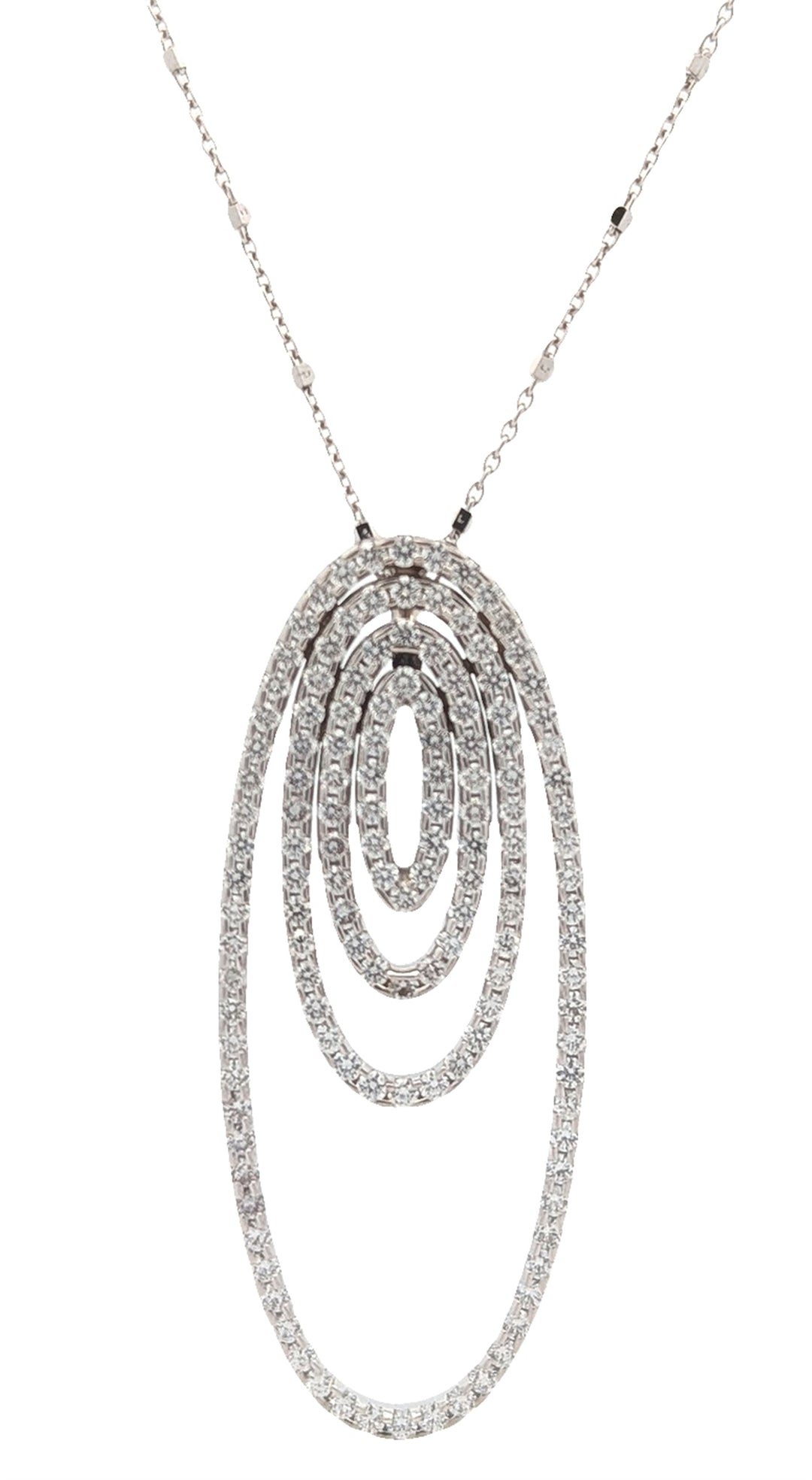 10-14KT White Gold 1.61ctw Diamond Estate 16" Necklace