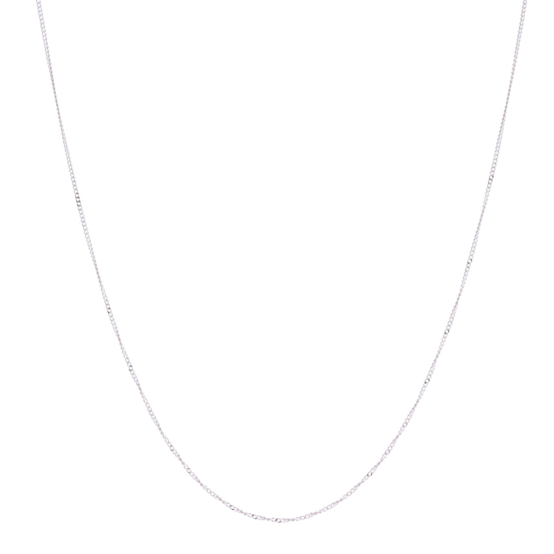10KT White Gold 18" Curb Chain