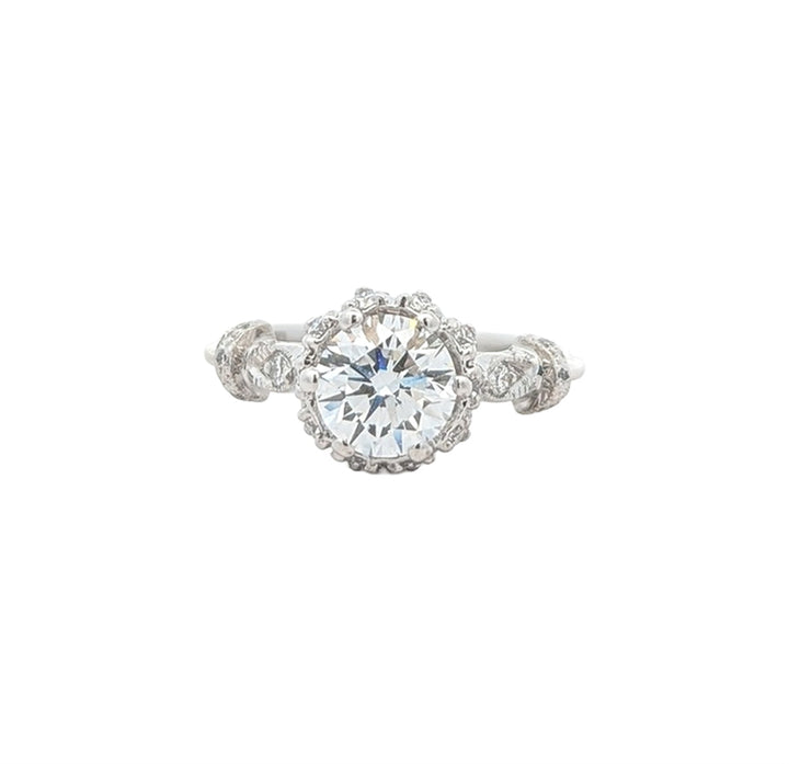 18KT White Gold 1.28ctw Lab Grown Diamond Engagement Ring