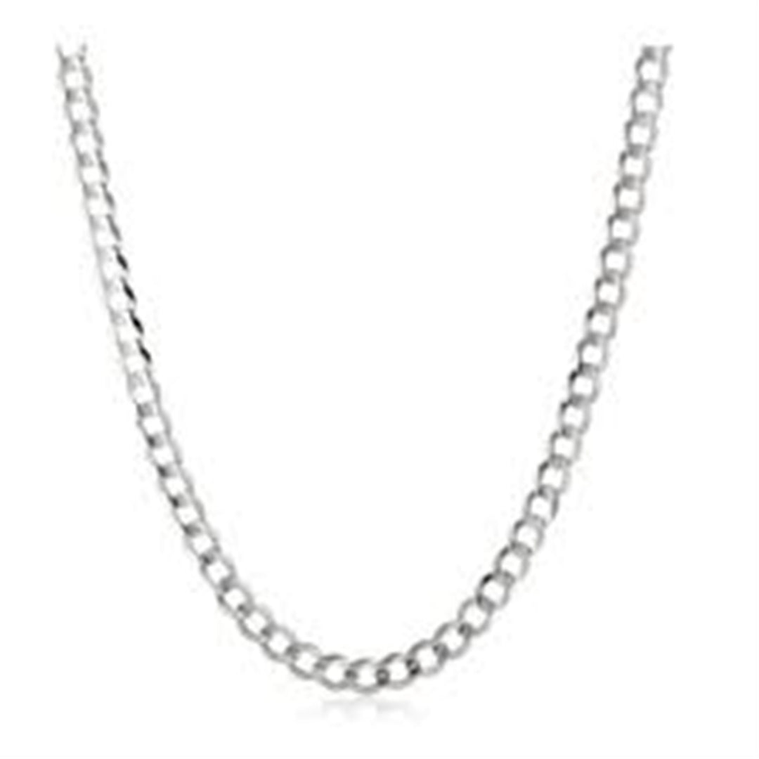 14KT White Gold 22" 3.1mm Curb Chain