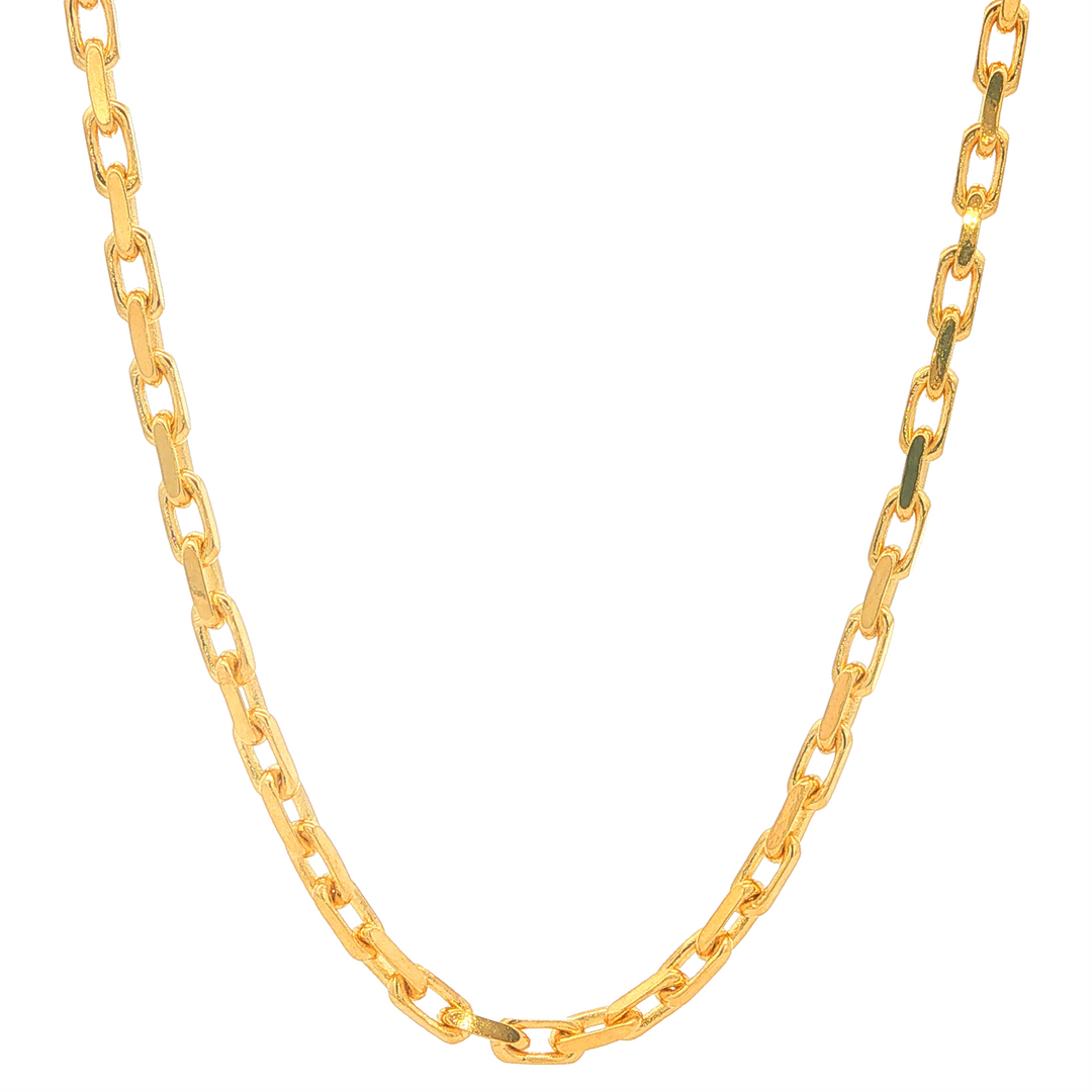 10K Yellow Gold Cable Link Chain 22"