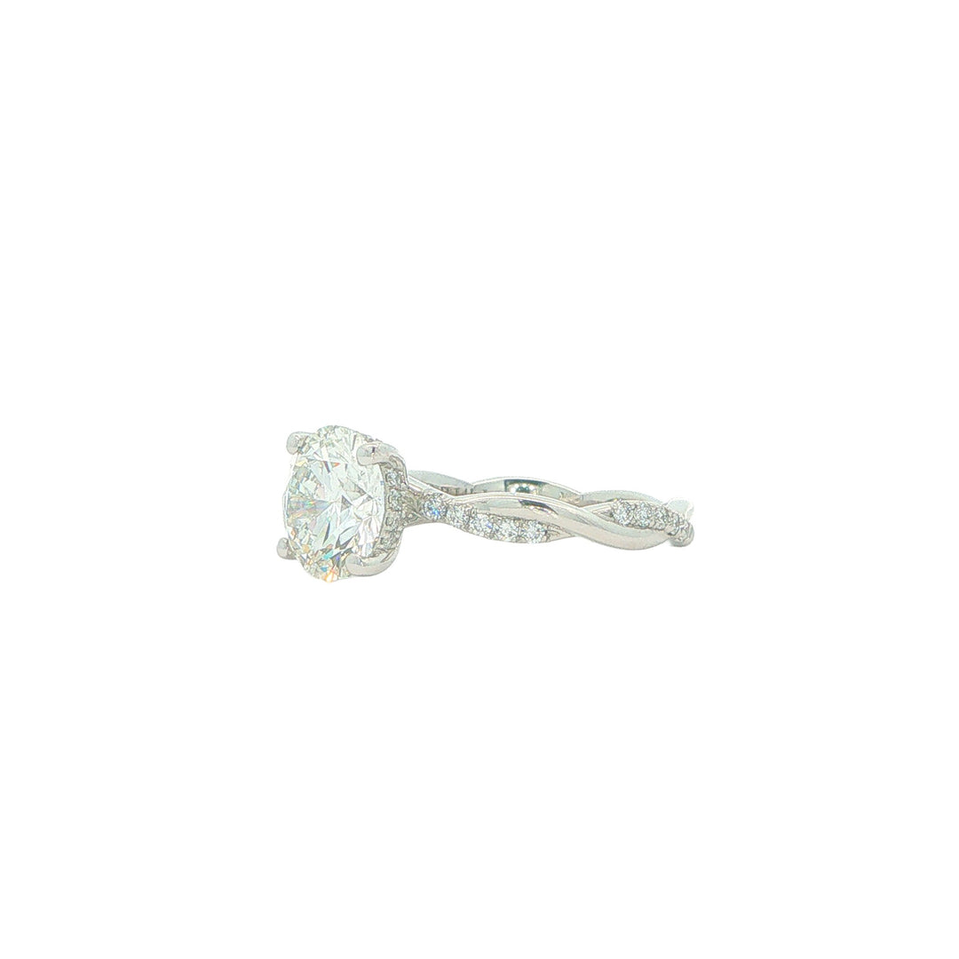 14KT White Gold 2.30 tcw Lab Grown Round Brilliant Cut Diamond Engagement Ring