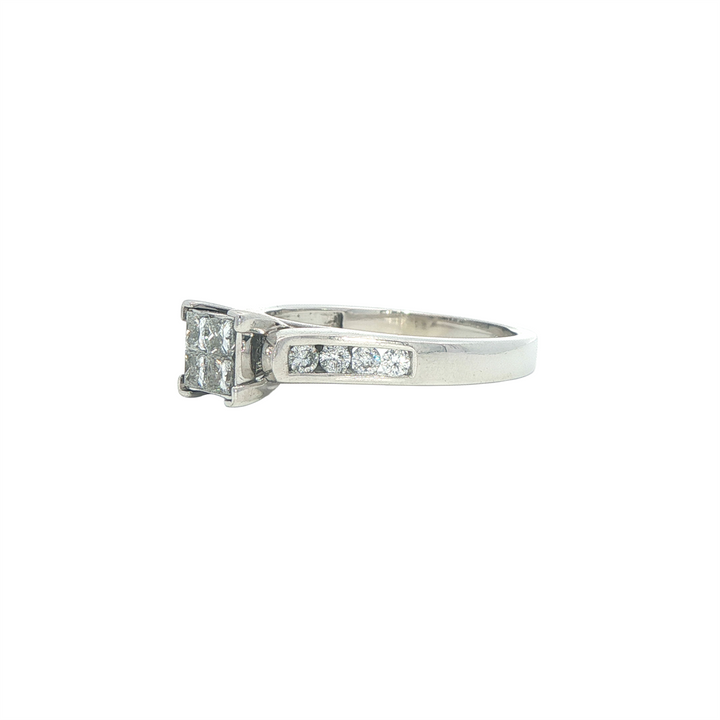 14KT White Gold 0.58ctw Diamond Estate Engagement Ring