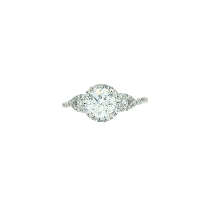 14KT White Gold 1.20tcw Lab Grown Round Brilliant Cut Diamond Engagement Ring