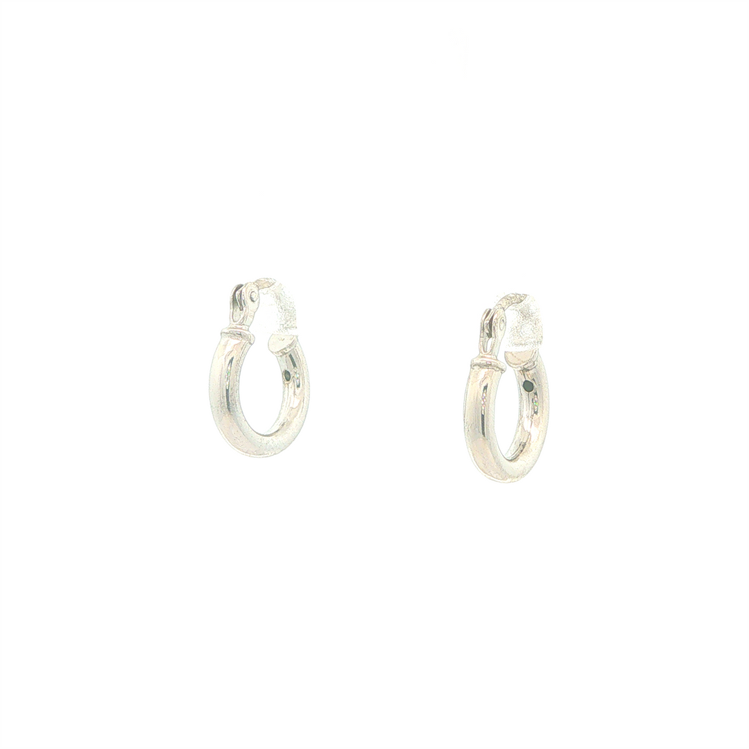 Sterling Silver 2x10mm Hoop Earrings