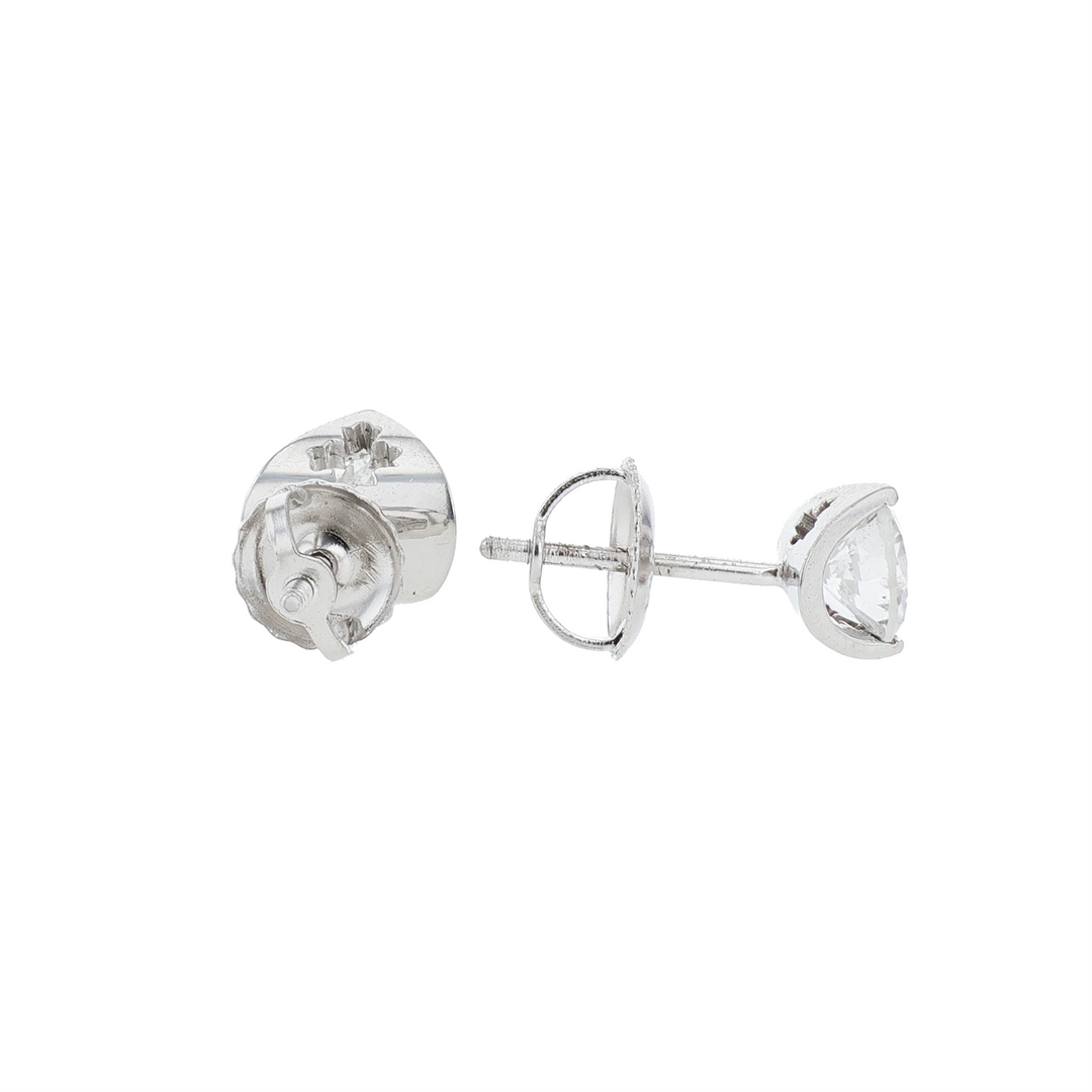 14KT White Gold 0.50ctw Diamond Estate Studs