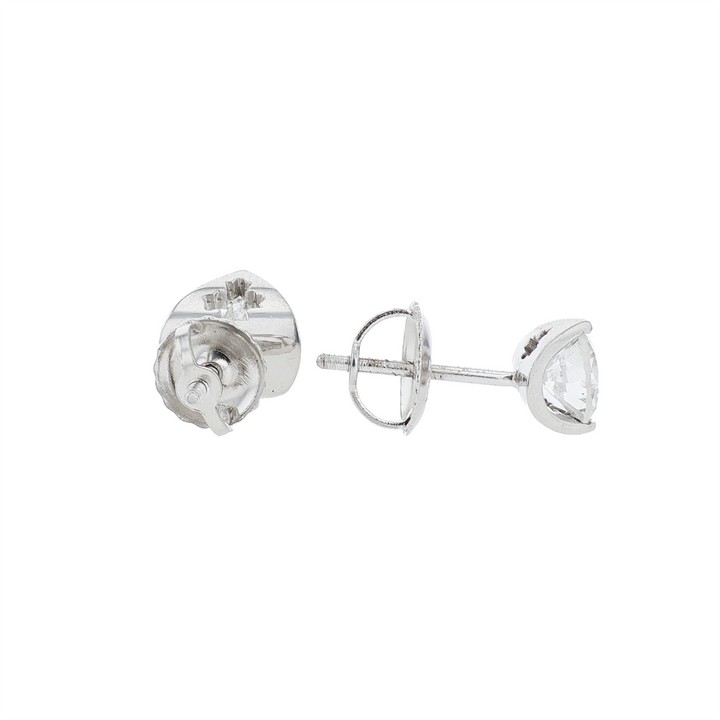 14KT White Gold 0.50ctw Diamond Estate Studs