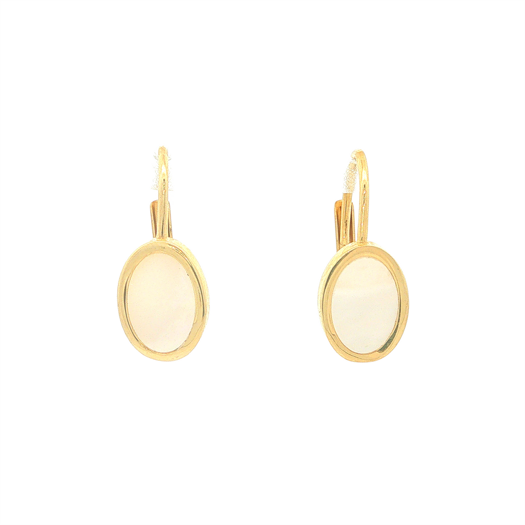 10KT Yellow Gold Mother of Pearl Drop Earrings