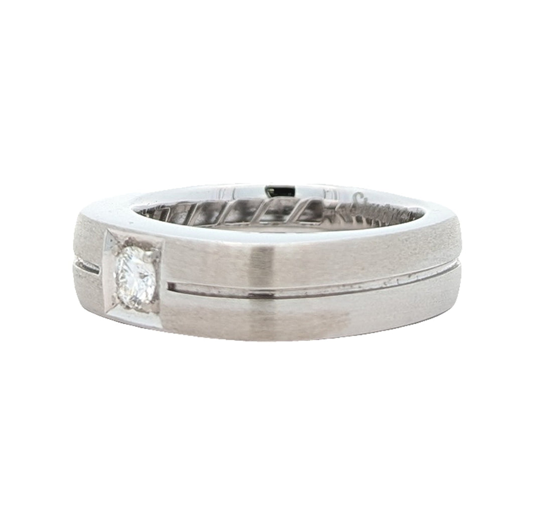 14KT White Diamond Men's Estate Ring