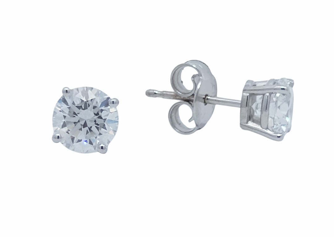14KT White Gold 1.43ctw Lab Grown Diamond Stud Earrings