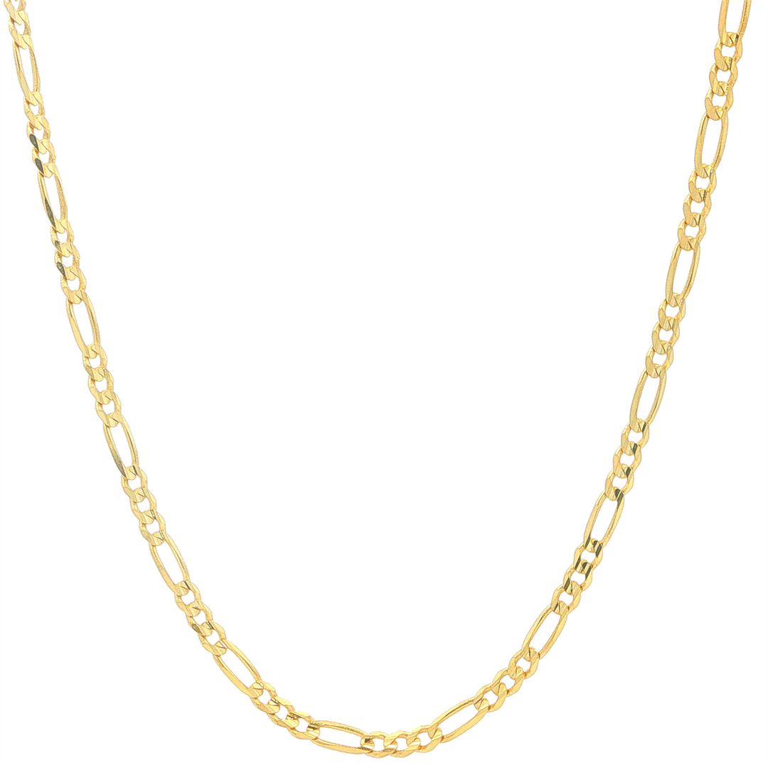 10KT Yellow Gold 2mm Figaro Link Chain 20"