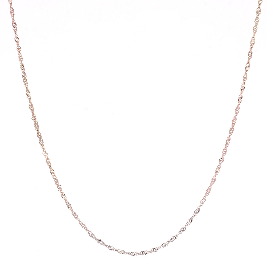 10KT Tri-color 16" 1.5mm Singapore Chain