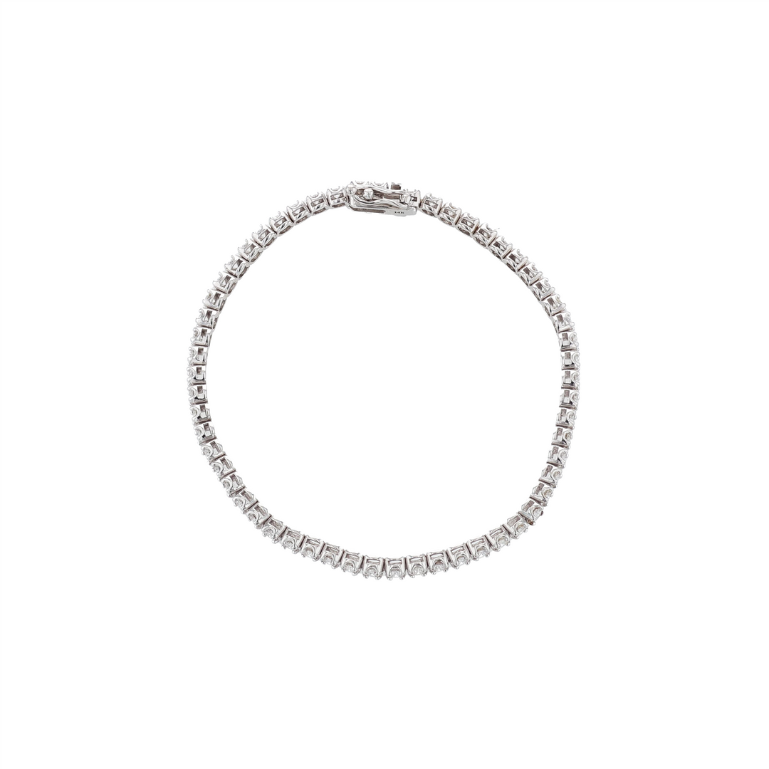 14KT White Gold 2.05ctw Diamond Tennis Bracelet 7"