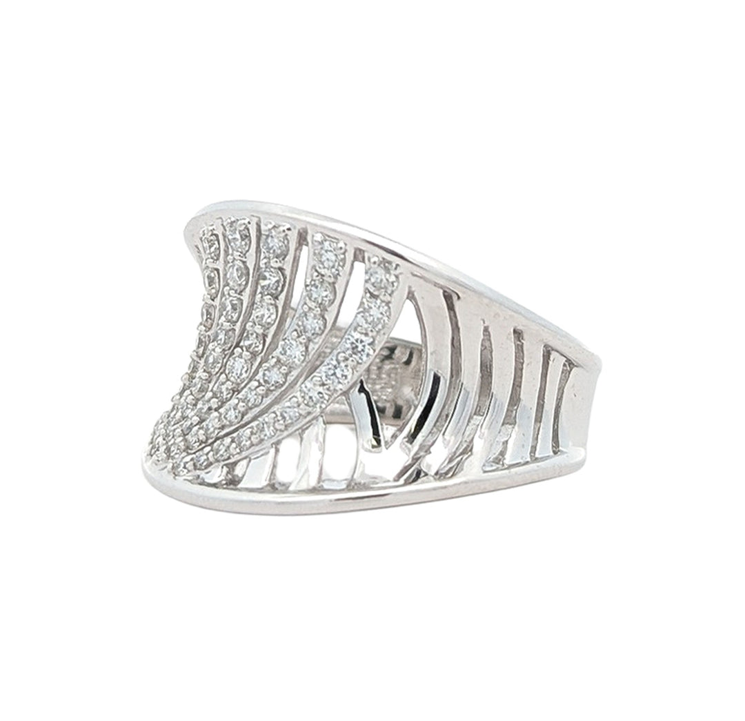 14KT White Gold "Corona" 0.50ctw Diamond Estate Ring