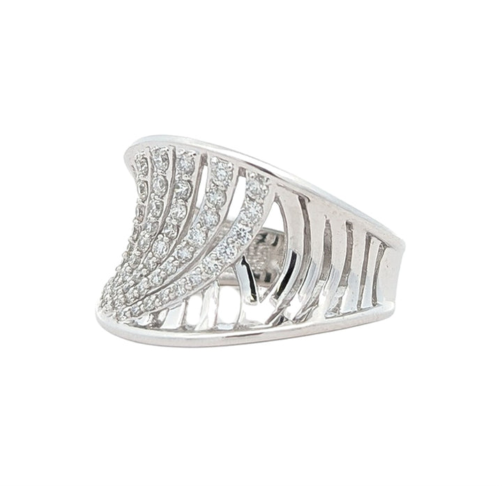 14KT White Gold "Corona" 0.50ctw Diamond Estate Ring