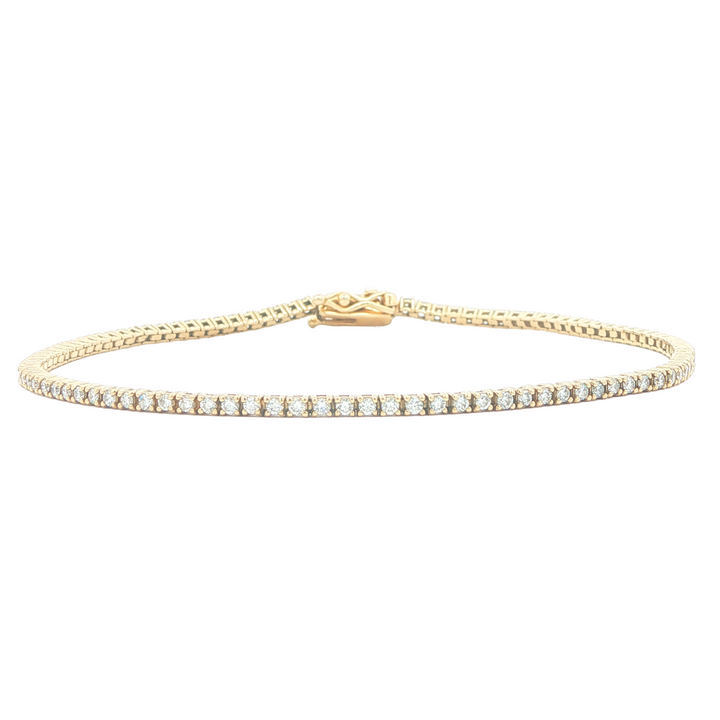14KT Yellow Gold 1.00tcw Lab Grown Diamond Tennis Estate Bracelet 7.5"