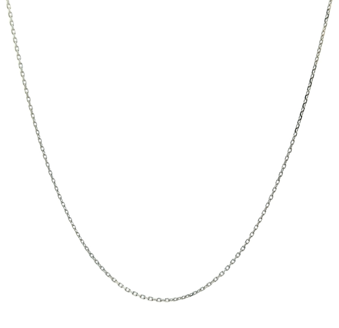 10K White Gold 18" Cable Chain