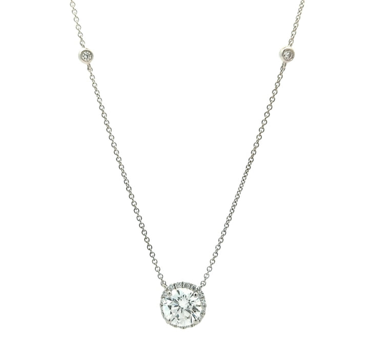 18KT White Gold 1.15ctw Diamond 18" Necklace