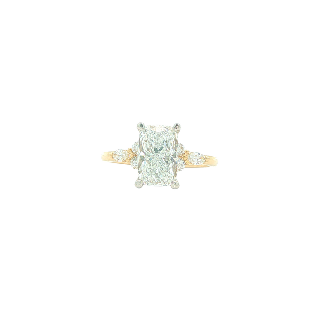 14KT Yellow and White Gold 2.3cttw Lab Grown Diamond Engagement Ring