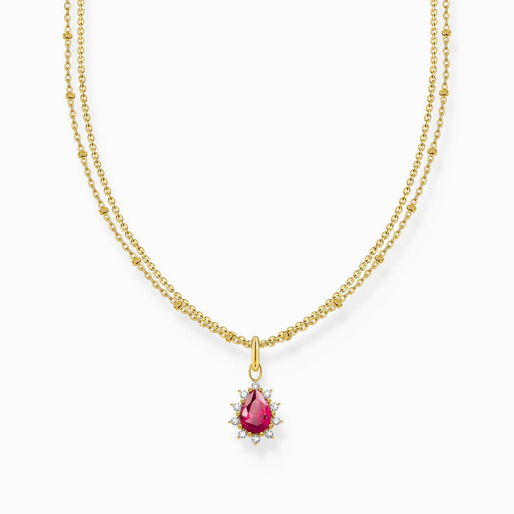 Thomas Sabo Gold-Plated Necklace With Pendant Vintage Romance