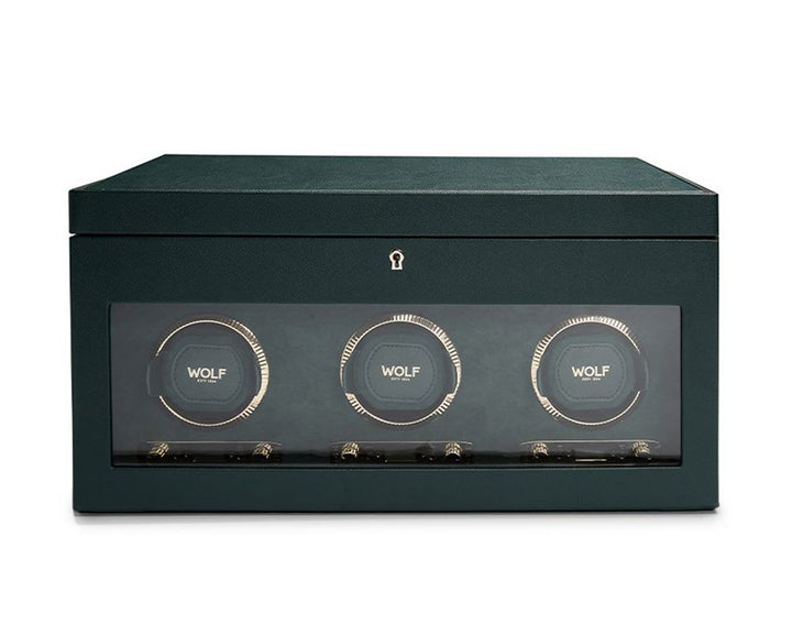 British Racing Green Triple Watch Winder