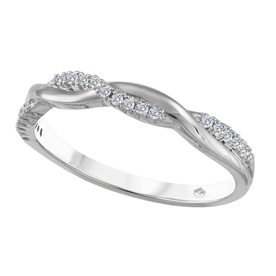 10KT White Gold 0.10ctw Diamond Band