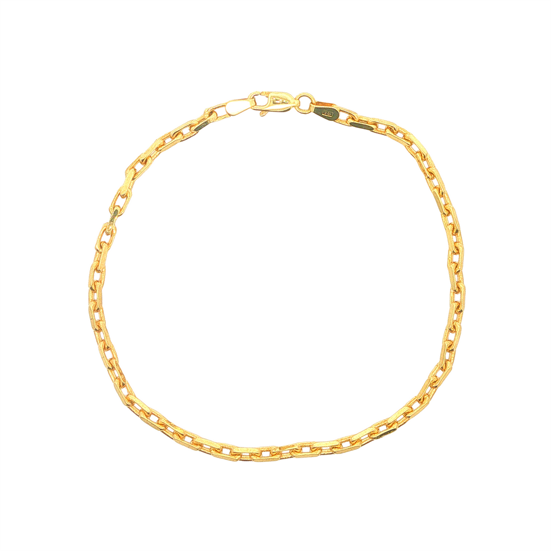10K Yellow Gold Cable Link Bracelet 8.5"