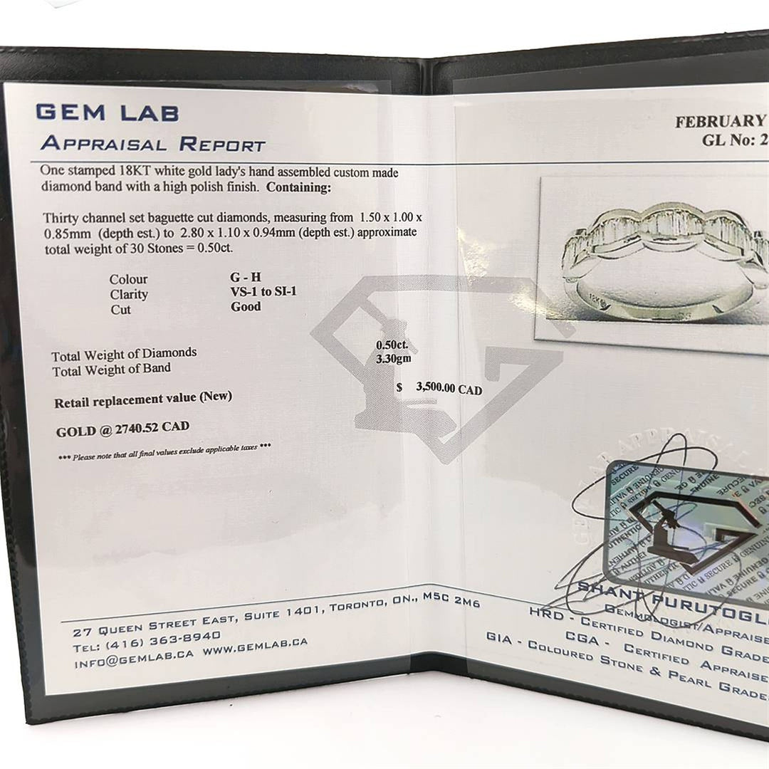 18KT White Gold 0.50ctw Diamond Estate Band
