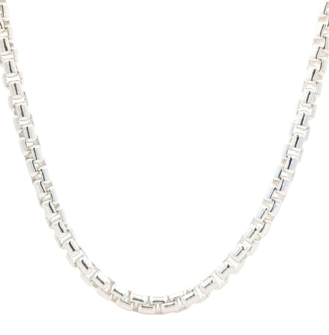 Sterling Silver 22" 3.9mm Round Box Chain