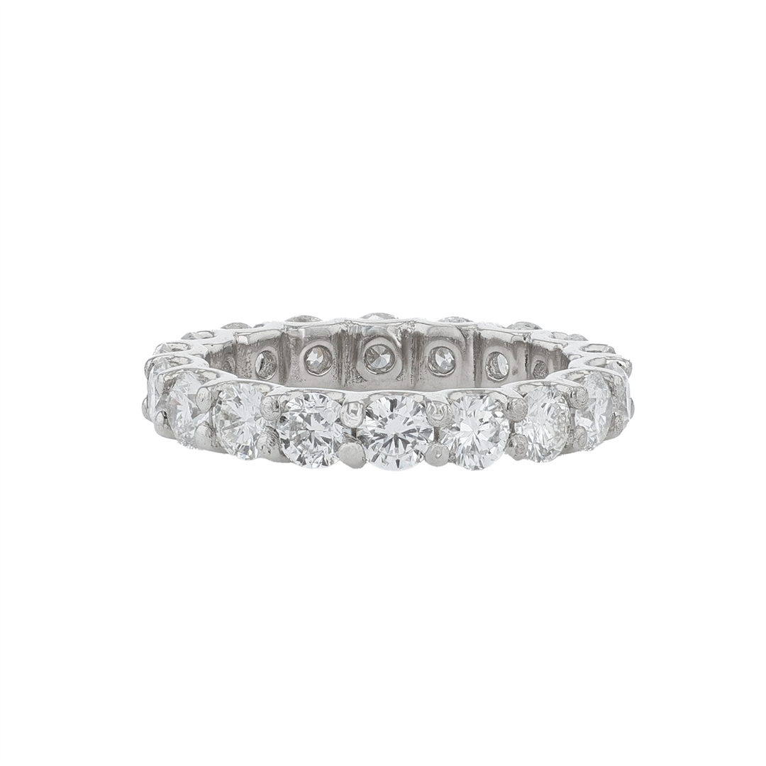 Platinum 3.08ctw Diamond Eternity Band