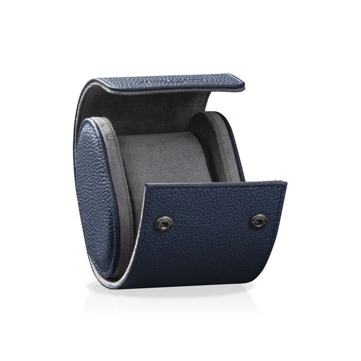 HEISSE & SOHNE "Charles" Single Watch Roll in Blue & Anthracite