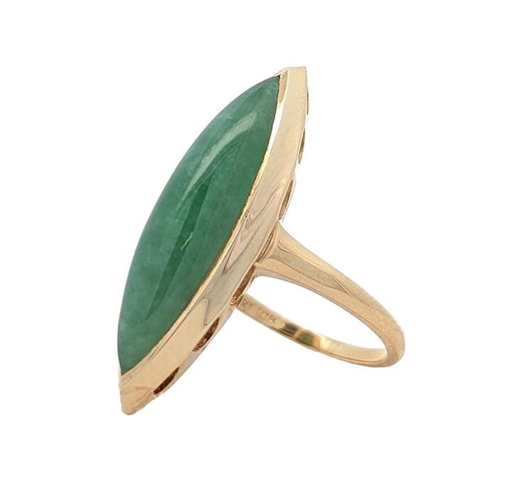 10KT Yellow Gold Jadeite Estate Ring