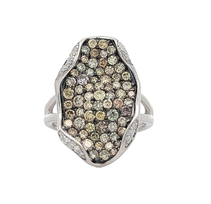 14KT White Gold 1.95ctw Fancy Yellow Diamond Estate Ring