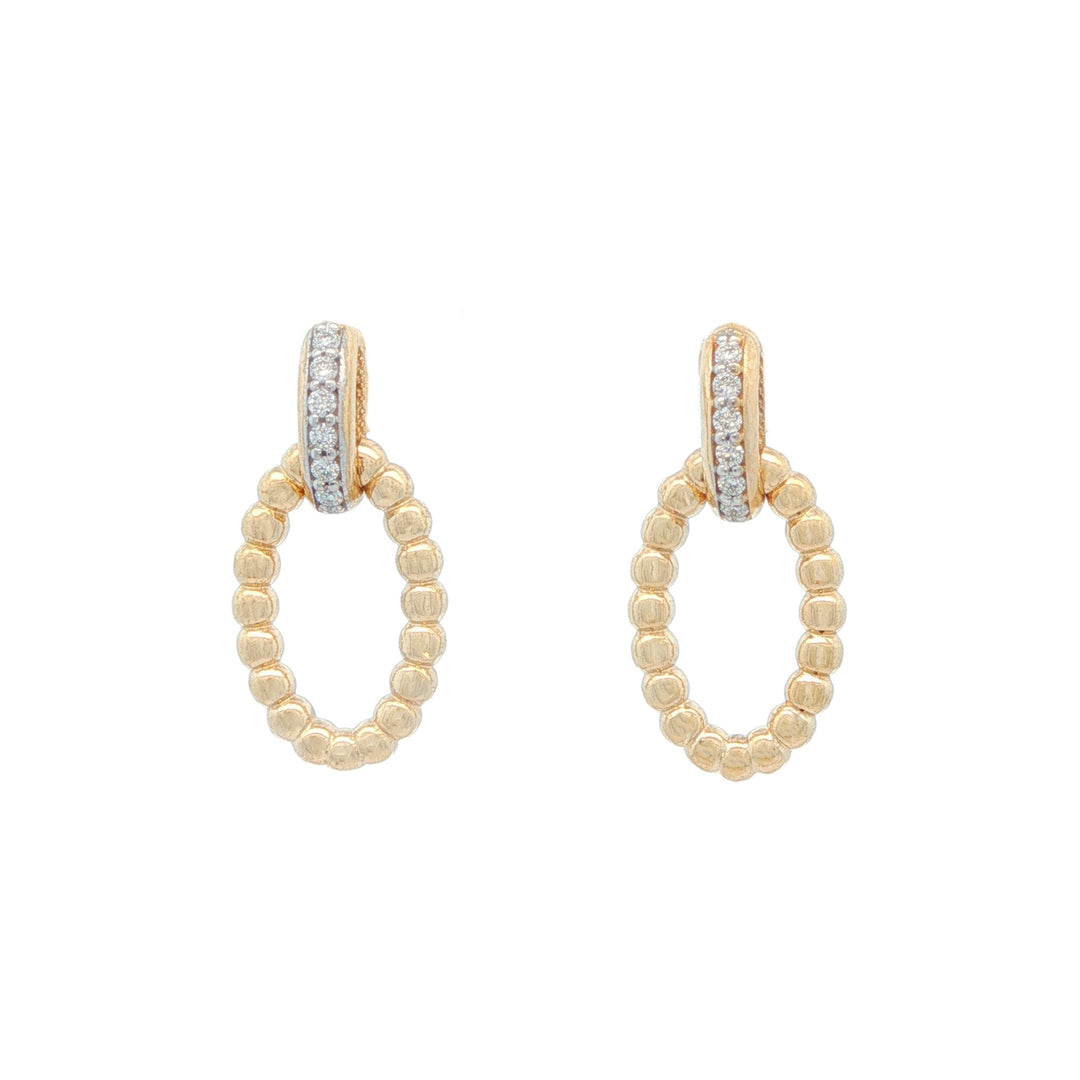 Privado "Cava" 14K Yellow Gold Lab-Grown Diamond Oval Drop Earrings