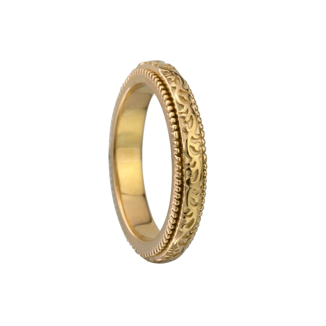 Sterling Silver Yellow Gold Vermeil Rosebud Meditation Spinner Ring