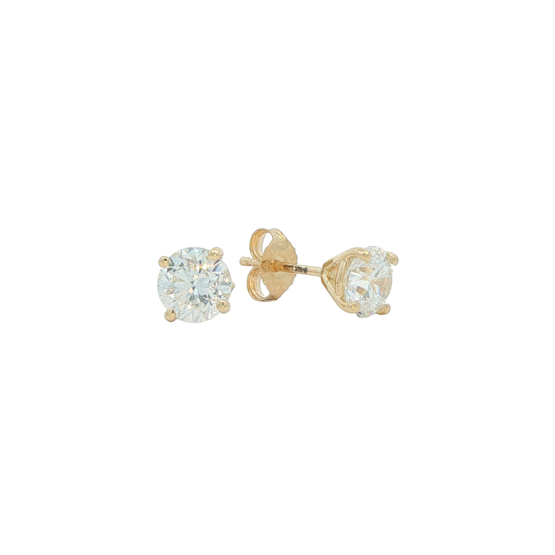 10K Yellow Gold 2.05ctw Lab Grown Diamond Stud Earrings