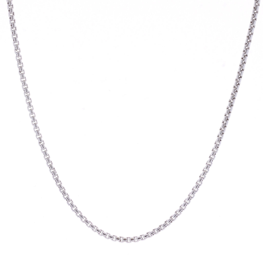 18KT White Gold 22" 2.25mm Box Chain