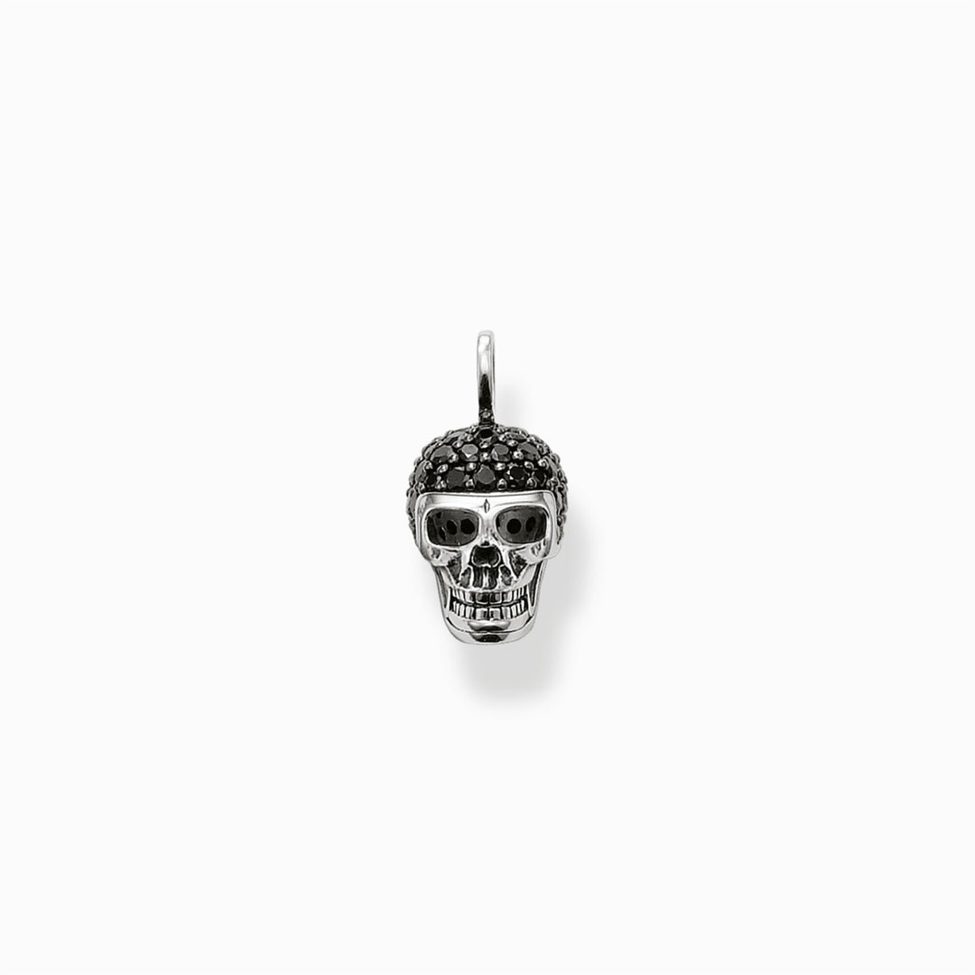 Thomas Sabo Sterling Silver Black CZ Skull Pendant