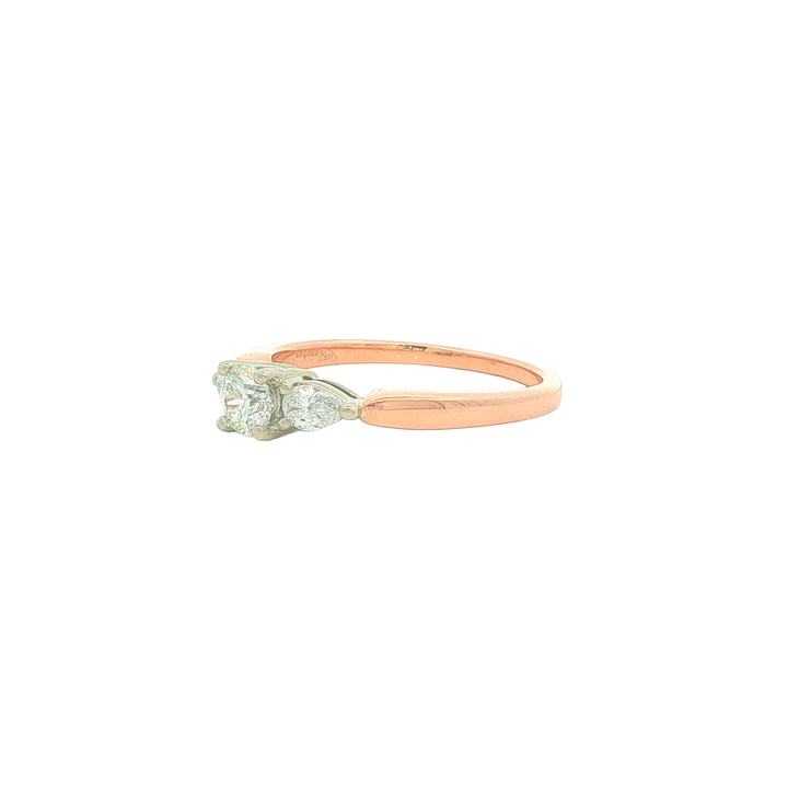 10KT Rose and White Gold 0.55cttw Diamond Estate Engagement Ring