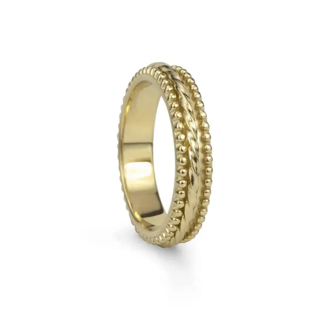 Chakra Yellow Gold Vermeil Meditation Spinner Ring