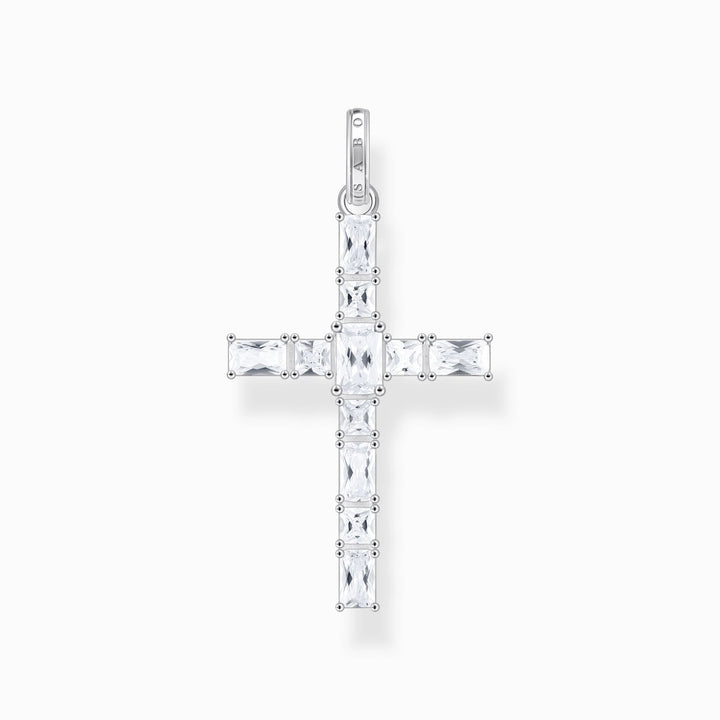 Thomas Sabo Sterling Silver Cross Pendant With White Zirconia