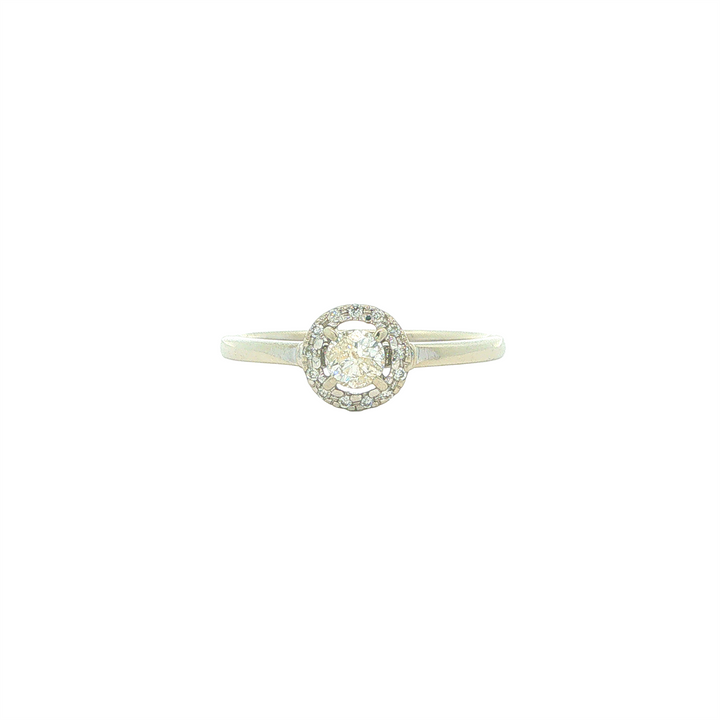 10KT White Gold 0.24cttw Diamond Estate Engagement Ring