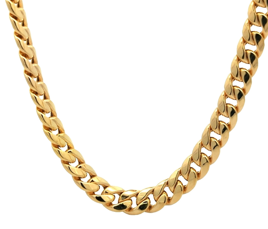 14K Yellow Gold Hollow Curb Chain