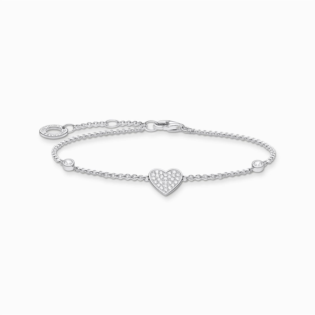 Thomas Sabo Sterling Silver Cubic Zirconia Heart Bracelet